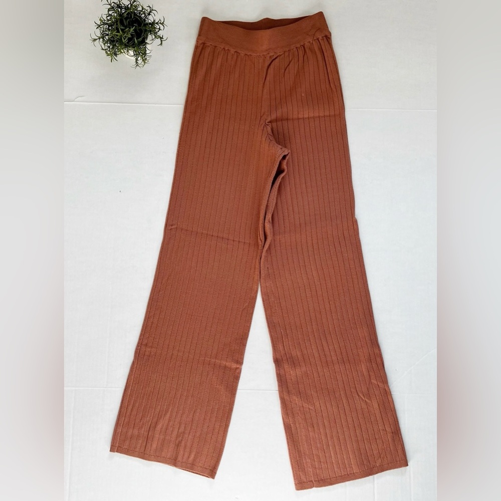 Abercrombie & Fitch Ribbed Wide Leg Sweatpants A&F Soft Collection Lounge